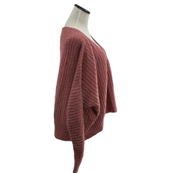 Free People Pink Rose Moonbeam V Neck Sweater - Picture 7 of 11